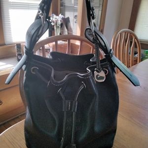 Dooney and Bourke 1975 pebbled leather bucket/bag